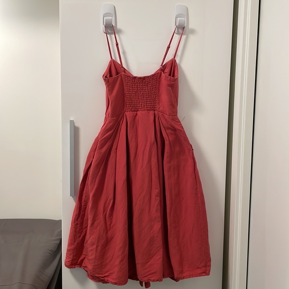 Forever New Mia Tie front button dress, USA 4, pink - Picture 2 of 5